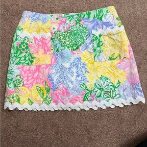 Lilly Pulitzer Vibrant Floral Mini Skirt